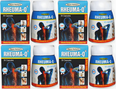 Rheuma-Q CAPSULE for joint & muscle Pain reliefer pack of 4 Capsules(4 x 30 Units)