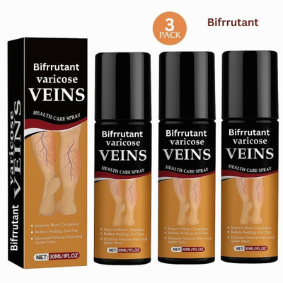 BIFRRUTANT Herbal Oil Formula Varicose Vein Stockings Spray Fast Leg Pain Recovery Liquid(3 x 50 ml)