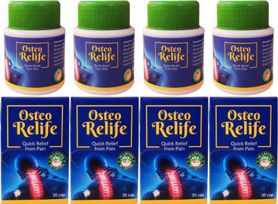 HARBORZA Herbs N Drugs Osteo Relife Ayurvedic Quick Relief Capsules From Pain Capsules(4 x 30 Units)