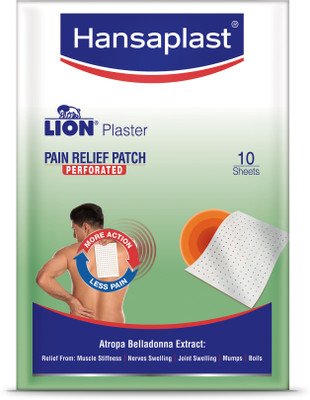 HANSAPLAST Lion Belladonna Plaster |Instant relief from muscular & joint pain| Ayurvedic Plaster & Patch(10 x 1 Patches)