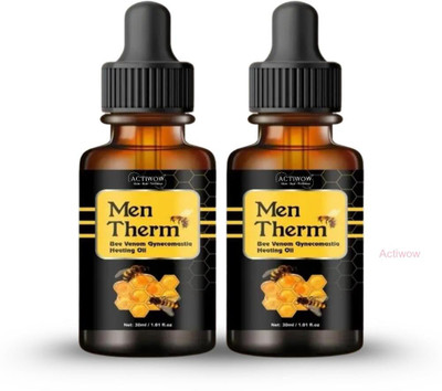 ACTIWOW Men Therm Bee Venom Heating Oil for Shin Splint Muscle Recovery Liquid(2 x 15 ml)