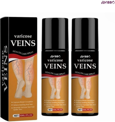 Avibbo Herbal Varicose Vein Spray Safe Herbal Leg Therapy Fast Acting Liquid Spray(2 x 50 ml)