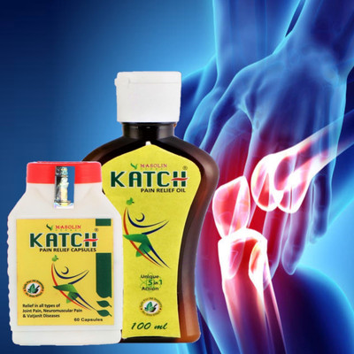 masolin HERBAL KATCH AYURVEDIC PAIN RELIEF OIL 100 ML & CAPSULES 60CAPS. Liquid(2 Units)