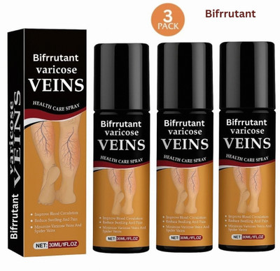 BIFRRUTANT Pain Relief Spray Varicose Veins Herbal Turmeric Daily Care Liquid(3 x 50 ml)