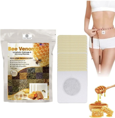 Pink Square Bee Venom Detox Pain Relief Foot Patches to Refresh Feet & Detox Naturally Plaster & Patch(10 Patches)