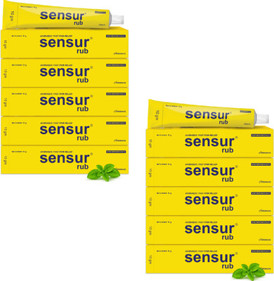 Sensur Natural & Ayurvedic Pain Relief Rub -(10 g, Pack of 10)|Fast Relief |All pains, One solution Cream(10 x 1 Units)