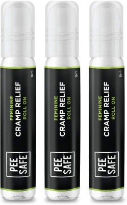 Pee Safe Feminine Cramp Relief Roll on with Ayurveda Extracts -10 ml (Pack of 3) Balm(3 x 1 Units)