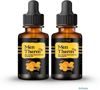 ACTIWOW Men Therm Bee Venom Heating Oil for Gym-to-Work Transition Aid Liquid(2 x 15 ml)