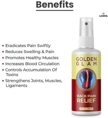 LORSHEL golden glam back pain relief | back spine pain treatment Spray(50 ml)