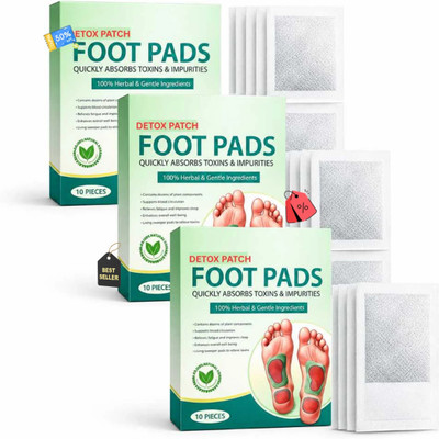 ERVY Ginger Foot Detox Pad For Weight Loss 30 Patches Pack For Herbal Detox Ped Plaster & Patch(30 x 1 Patches)