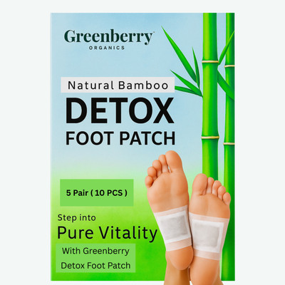 Greenberry Organics Premium Detox Foot patches, Cleansing Toxin Remover Foot Pads Plaster & Patch(10 x 1 Patches)