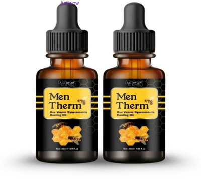 ACTIWOW Men Therm Bee Venom Heating Oil for Daily Pain Management Liquid(2 x 15 ml)