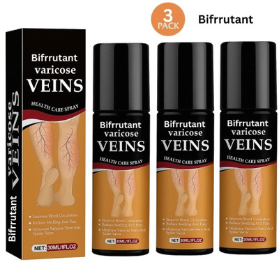 BIFRRUTANT vericose vein relief spray gentle therapy for swollen veins Liquid(3 x 50 ml)