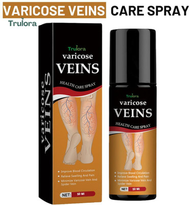 Trulora vericose vein spray works fast to ease throbbing varicose vein pain Liquid(2 x 25 ml)