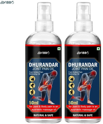 Avibbo DHURANDHAR Joint Pain Oil Daily Wellness Massage Liquid(2 x 50 ml)
