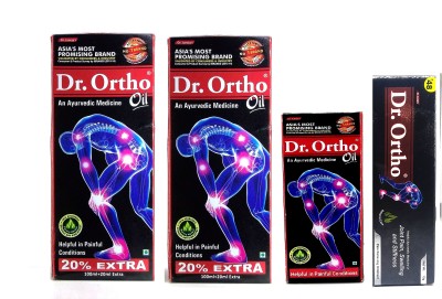 Dr. Ortho Dr.Ortho Pain Relief Ayurvedic Medicine Oil Pack of(2*120+60)ml Liquid(4 x 75 ml)