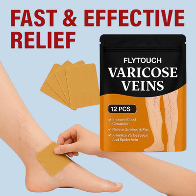 FlyTouch Anti-Varicose Herbal Patch for Leg Discomfort and Vein Health Plaster & Patch(12 x 1 Patches)