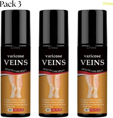 CHIWA Varicose Veins Spray OG With Herbal Cooling For Instant Relaxation Liquid(3 x 100 ml)
