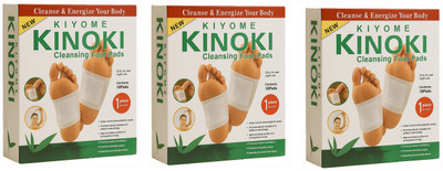 KIYOME KINOKI Foot Patches Detox Body Cleaning Pads|Toxins Remover Plaster & Patch(3 x 1 Units)