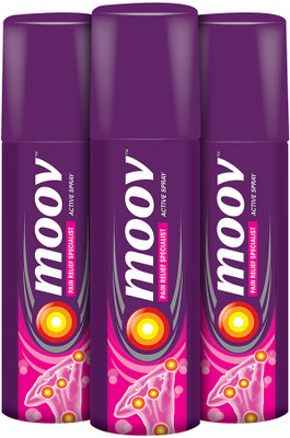 MOOV Instant Pain Relief Spray - 50 g, Pack of 3 Spray(3 x 50 g)