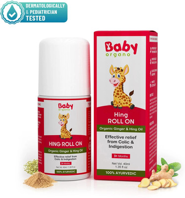 BabyOrgano Hing Roll on for colic, constipation and indigestion in babies Liquid(40 ml)