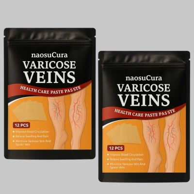 Naosucura Herbal Varicose Veins Patch for Circulation Boost Pain Relief Swelling Reduction Plaster & Patch(2 x 12 Patches)