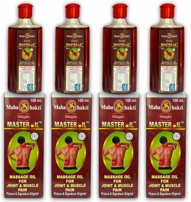 vitaherbal Mahashakti magic master oil for joint & muscle Pain pack of 4 Liquid(4 x 100 ml)