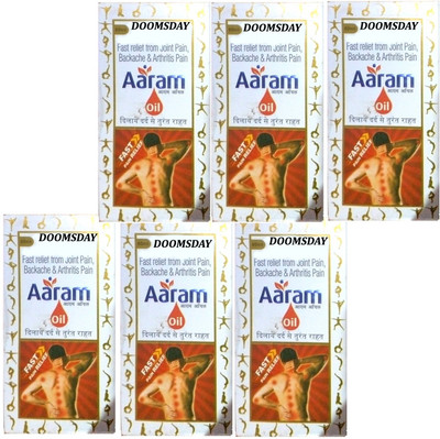 DOOMSDAY Aaram Pain Relief Oil For Back Pain/Joints and muscle pain Pack Of - 6 Liquid(6 x 60 ml)