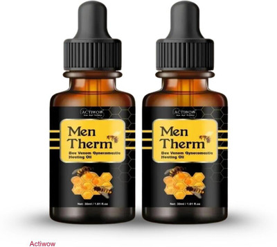 ACTIWOW Men Therm Bee Venom Heating Oil for Sled Push Recovery Liquid(2 x 15 ml)