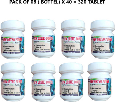 Vrukie New Ortho Power Tablet, For body Joint Pain relief homeo medicine 08 X 40 = 320 Tablets(8 x 1 Units)