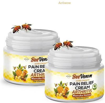 ACTIWOW Bee Venom Honey Pain Relief Muscles And Elbows Pain Cream Cream(2 x 50 g)