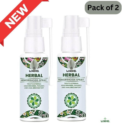 LORSHEL Hemorrhoids Relief Spray - Natural Herbal Remedy Liquid(2 x 40 ml)