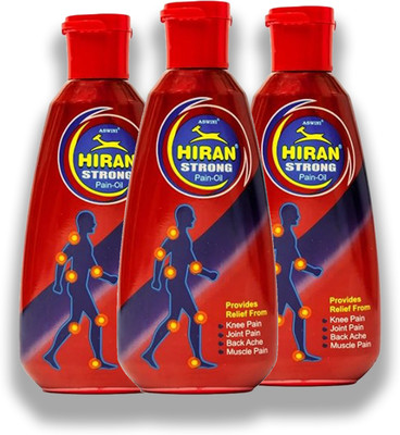 Hiran STRONG PAIN OIL 40 ML PACK OF 3 WITH 8 CM DOCTOR'S CREPE BANDAGE Liquid(3 x 40 ml)
