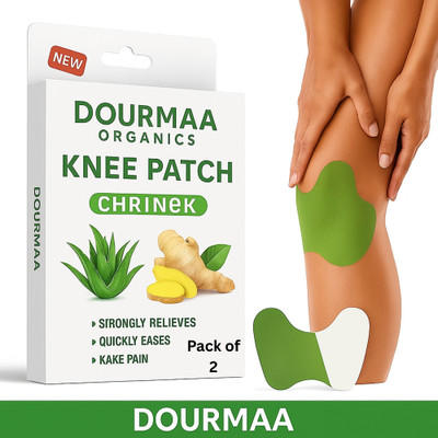 DOURMAA ORGANICS Natural Knee Patch for Pain, Swelling & Stiffness Relief, Pack of 2 (20 Patches) Plaster & Patch(2 x 50 g)