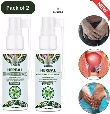 LORSHEL Piles Spray Eelhoe Piles Spray - Herbal Hemorrhoid Relief Liquid(2 x 40 ml)