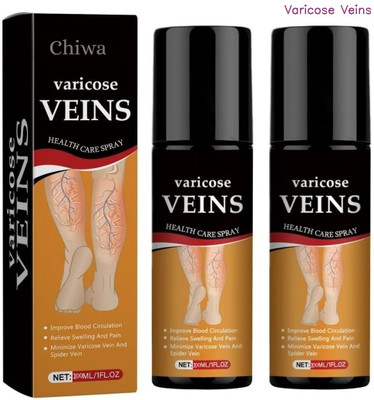 CHIWA Varicose veins spray quick comfort action relieves swelling cramps pain Liquid(2 x 100 ml)