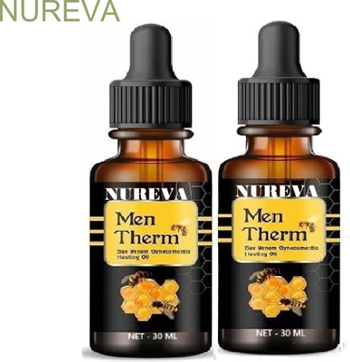 nureva Men Chest Slimming Bee Venom Oil Pack of 2 Liquid(2 x 30 ml)