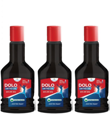 DOLO ORTHO OIL Joint And Muscle Pain Solution | Arthritis Relief | 120ml x 3 Liquid(3 x 120 ml)