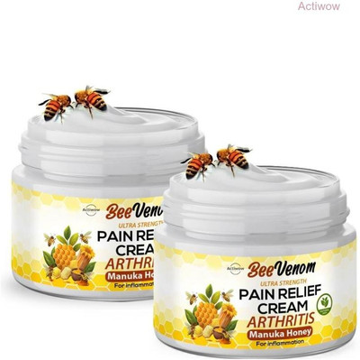 ACTIWOW Bee Venom Honey Pain Relief Joints And Shoulders Pain Cream Cream(2 x 50 g)