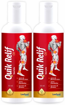 Quik Relif Pain Relief Oil for Joint, Muscle & Back Pain - 50ml, Pack of 2 Liquid(2 x 50 ml)