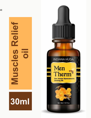 INDIANA HUDA Bee Venom Heating Oil 30ml for Gynecomastia & Fat Massage Liquid(30 ml)