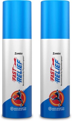 ZANDU Fast Relief Spray Quick solution to sports & gym injuries Turbo action formula Spray(2 x 50 ml)