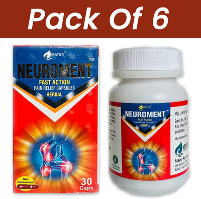 Quickbits Neuroment Pain Relief Capsule Arthritis | Joint | Muscle pack of 6 Tablets(6 x 30 Units)