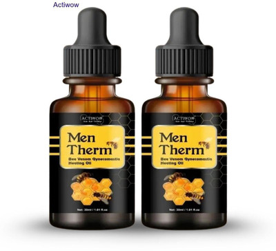 ACTIWOW Men Therm Bee Venom Heating Oil for Post Run Relief Liquid(2 x 15 ml)