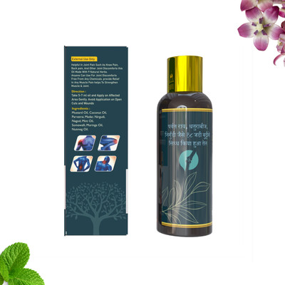 Luv Kush Natural Rambaan Pain Relief Oil | Joint, Knee, Back | Quick Relief | Effective Formula Liquid(100 ml)