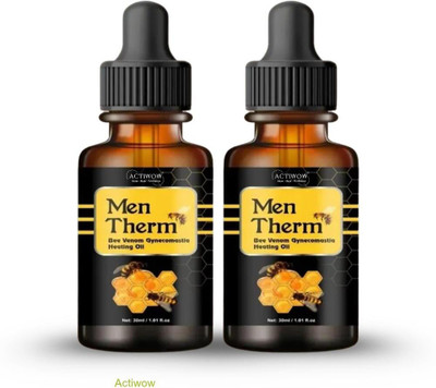 ACTIWOW Men Therm Bee Venom Heating Oil for Motion Recovery Support Liquid(2 x 15 ml)