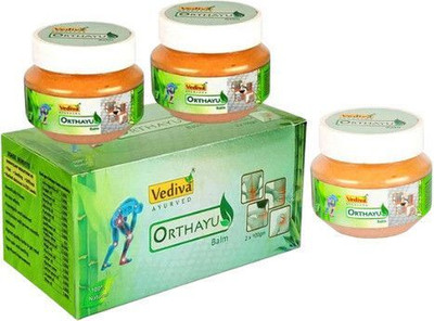 Orthayu Vediva Ayurveda Balm for Joint, Muscles & Knee Pain Relief Balm(4 x 100 g)