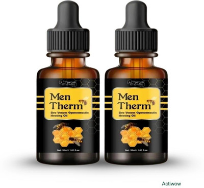 ACTIWOW Men Therm Bee Venom Heating Oil for Active Weekends Recovery Liquid(2 x 15 ml)