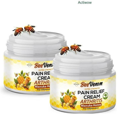 ACTIWOW Bee Venom Honey Pain Relief Joints And Ankles Cream Cream(2 x 50 g)