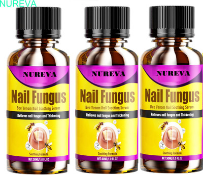 nureva Fungi-Free Nail Serum Pack of 3 for Healthy Nail Growth Liquid(3 x 30 ml)